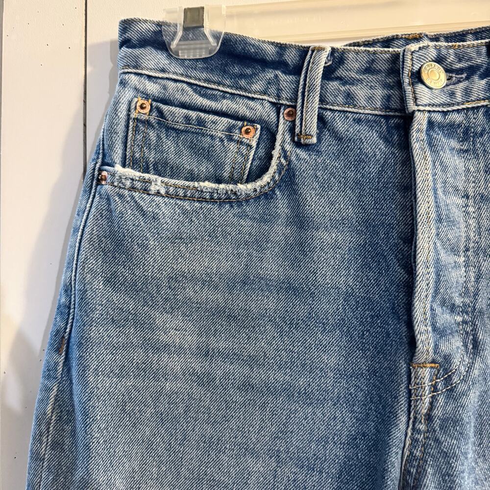 GRLFRND USA Karolina High Rise Straight Crop The Valley Jeans Sz 25 Distressed - Picture 3 of 12